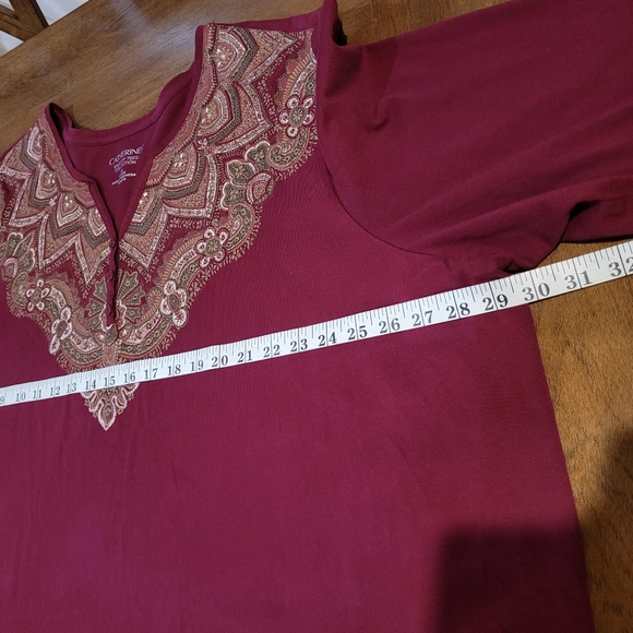 Catherine's Easy Fit Tees Collection size 3X 26/28W pull over blouse - Picture 8 of 11